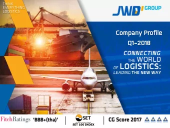 Opportunity Day  Compa  pany Pr  ny Profi  file  le  Q1  Q1-2018  2018  Q4/2017  SET 100 INDEX