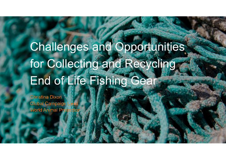 challenges and opportunities for collecting and recycling