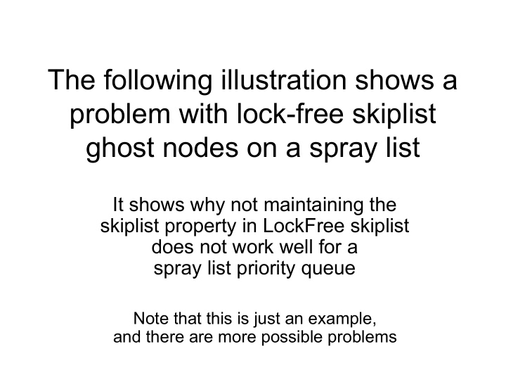 the following illustration shows a problem with lock free