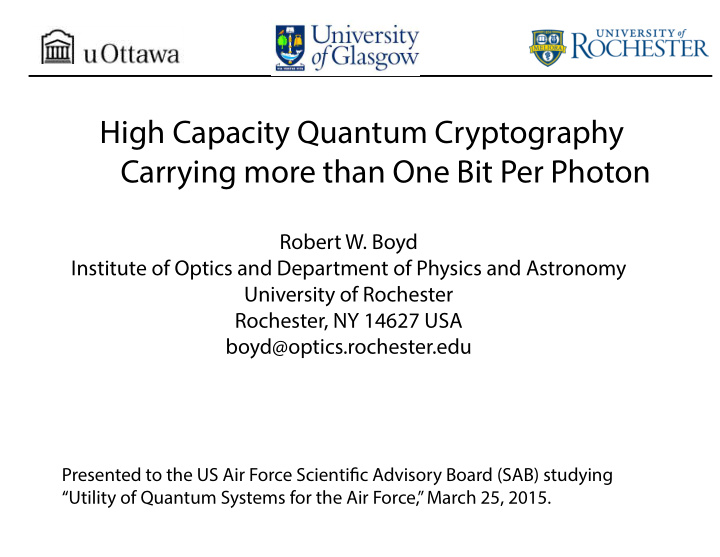 high capacity quantum cryptography carrying more than one