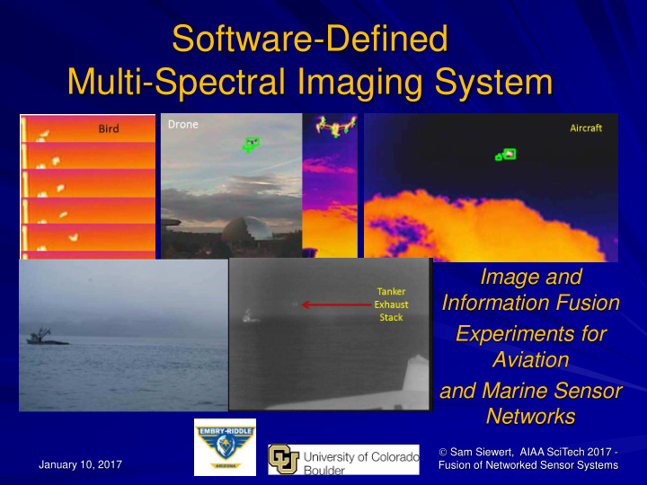 software defined multi spectral imaging system