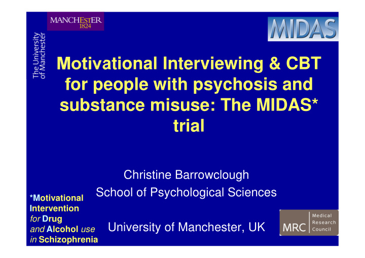 motivational interviewing amp cbt for people with