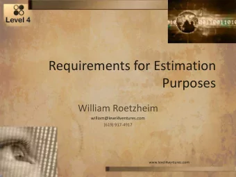 Purposes  William Roetzheim  william@level4ventures.com  (619) 917-4917  www.level4ventures.com  1
