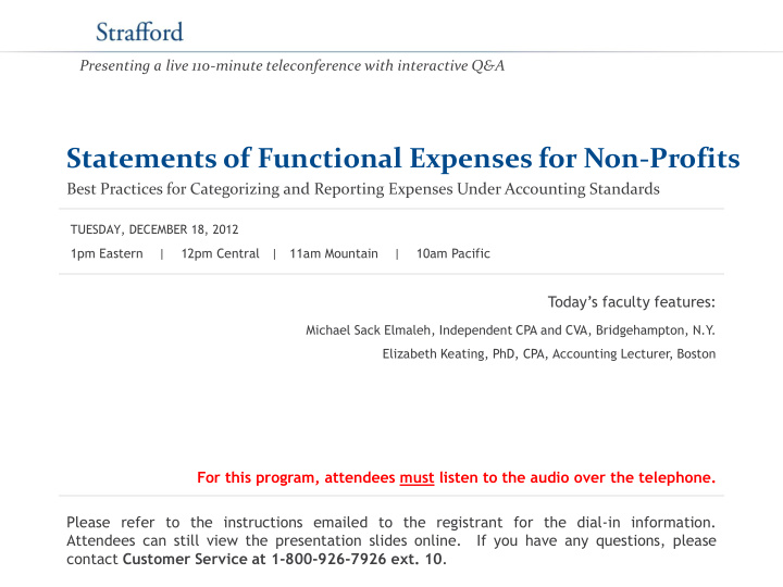 statements of functional expenses for non profits