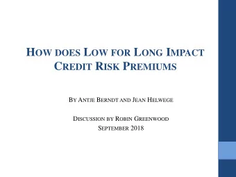 I SSUES WITH THE APPROACH (1)  Using the CDS spread implicitly takes a view on  Integration