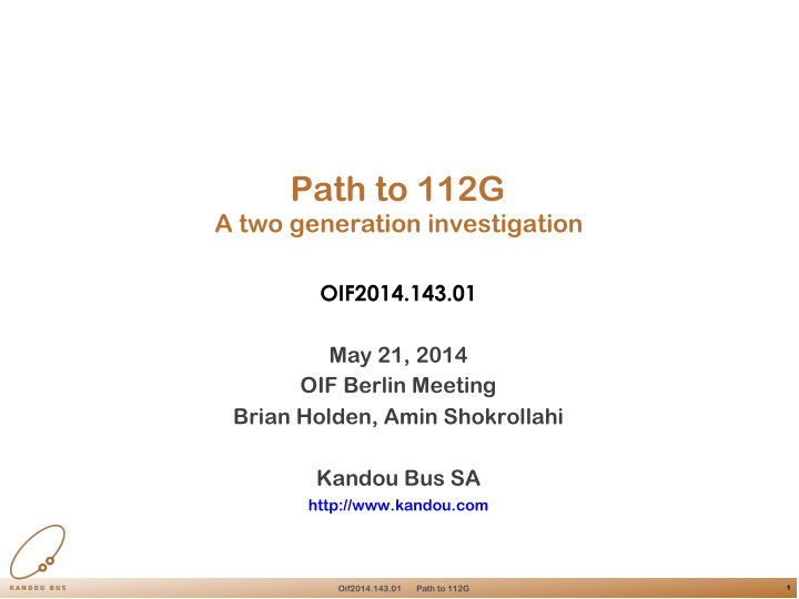 path to 112g