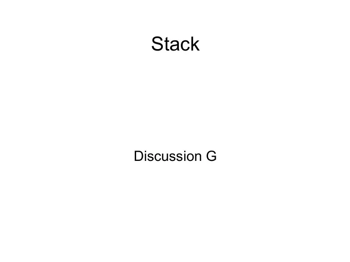 stack
