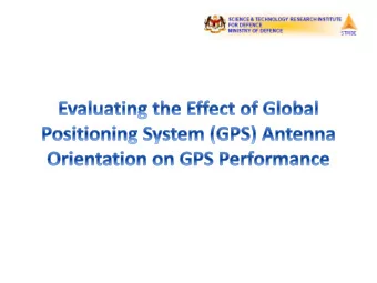Introduction  STRIDE  Increasing  use for PNT  applications:  Positioning  Navigation