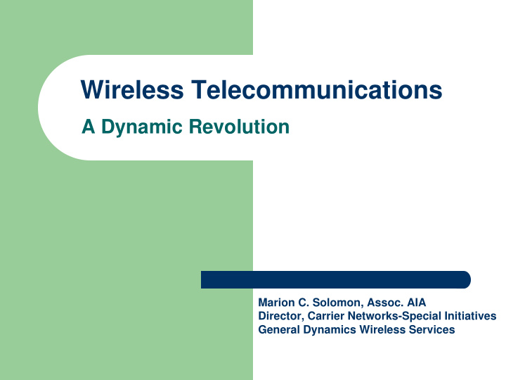 wireless telecommunications