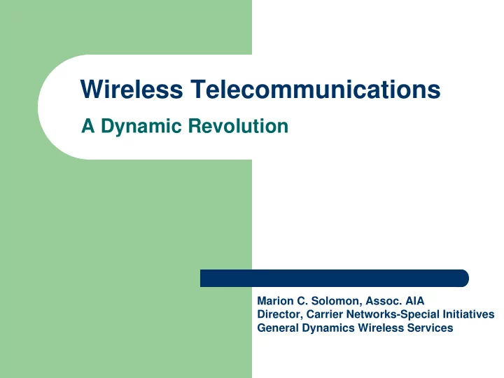 wireless telecommunications