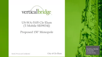 US-WA-5105 Cle Elum  (T-Mobile SE09034J)  Proposed 150 Monopole  City of Cle Elum  Strictly
