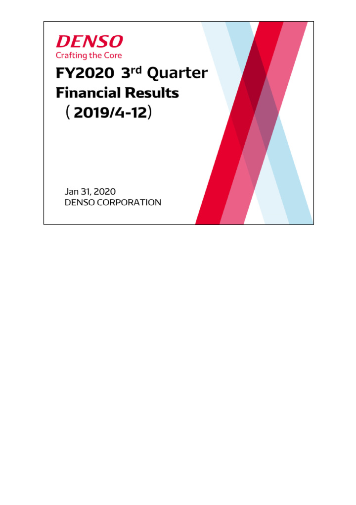 overview of the consolidated financial results 1