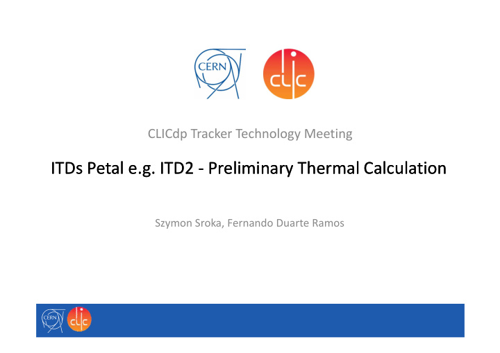 itds petal e g itd2 preliminary thermal calculation itds