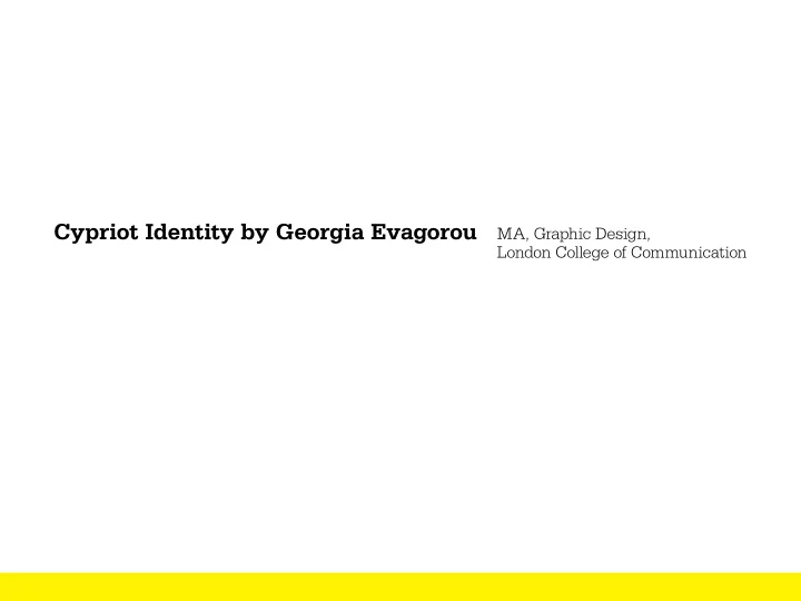cypriot identity by georgia evagorou