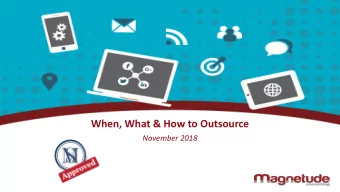 When, What &amp; How to Outsource  November 2018  Susan McKenney  President at Diversified Sales