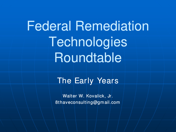 federal remediation federal remediation t technologies