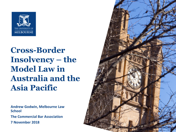 cross border insolvency the model law in australia and
