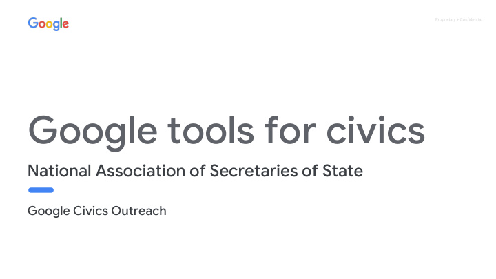 google tools for civics