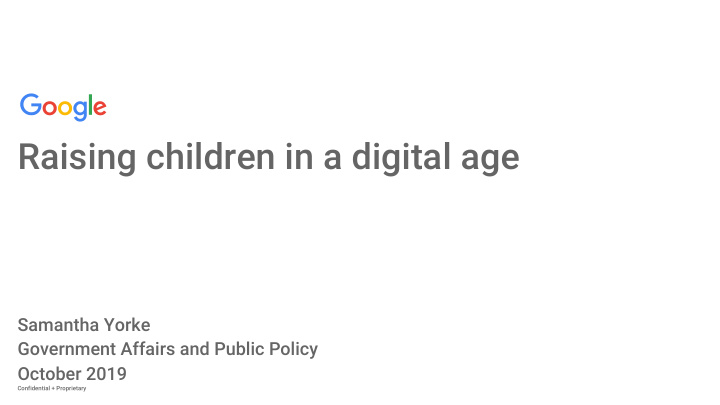 raising children in a digital age