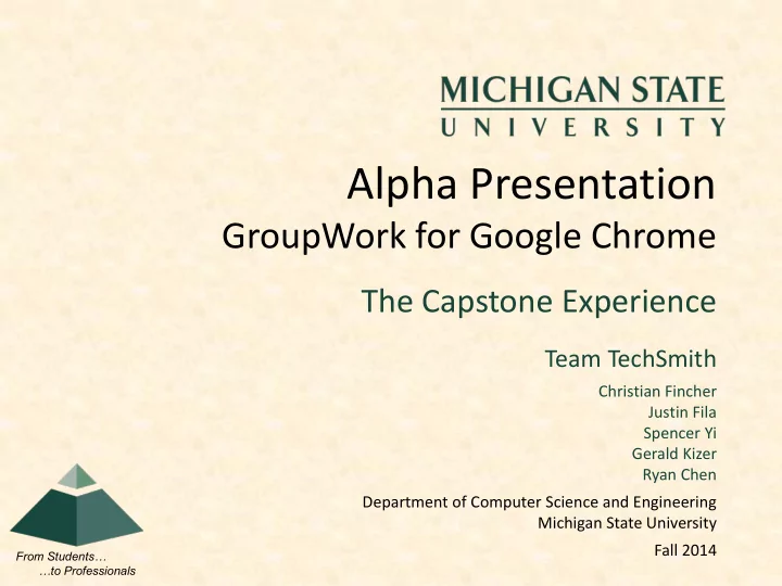 alpha presentation