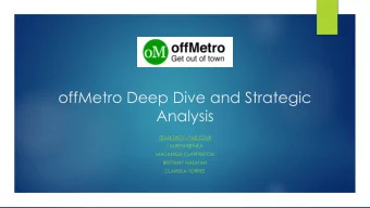 offMetro Deep Dive and Strategic  Analysis  TEAM TWO  FAB FOUR  LAUREN BETHEA  MACKENZIE