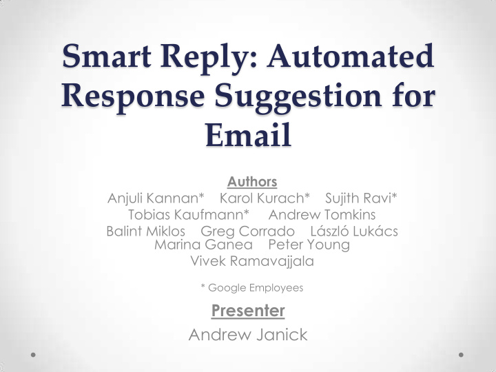 smart reply automated