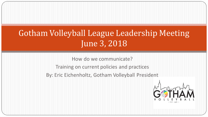 gotham volleyball league leadership meeting june 3 2018