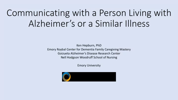 alzheimer s or a similar illness