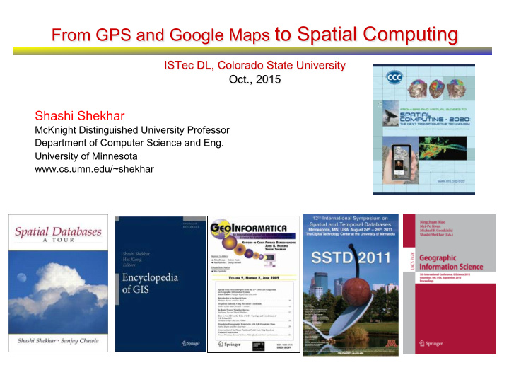 from gps and google maps to spatial computing