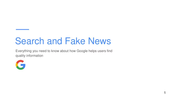 search and fake news