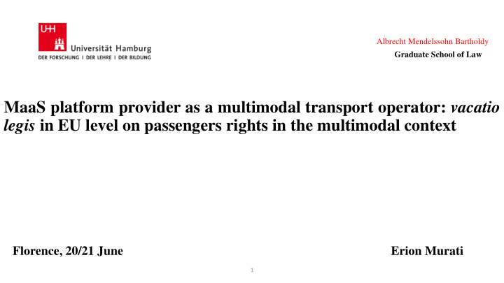maas platform provider as a multimodal transport operator