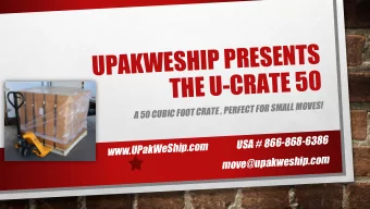 UPAKWESHIP PRESENTS  THE U-CRATE 50  A 50 CUBIC FOOT CRATE , PERFECT FOR SMALL MOVES!