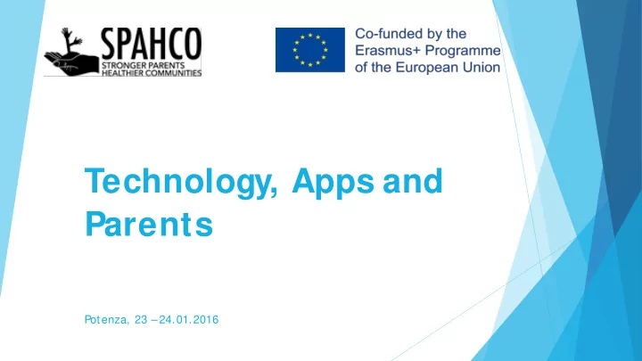 technology apps and parents