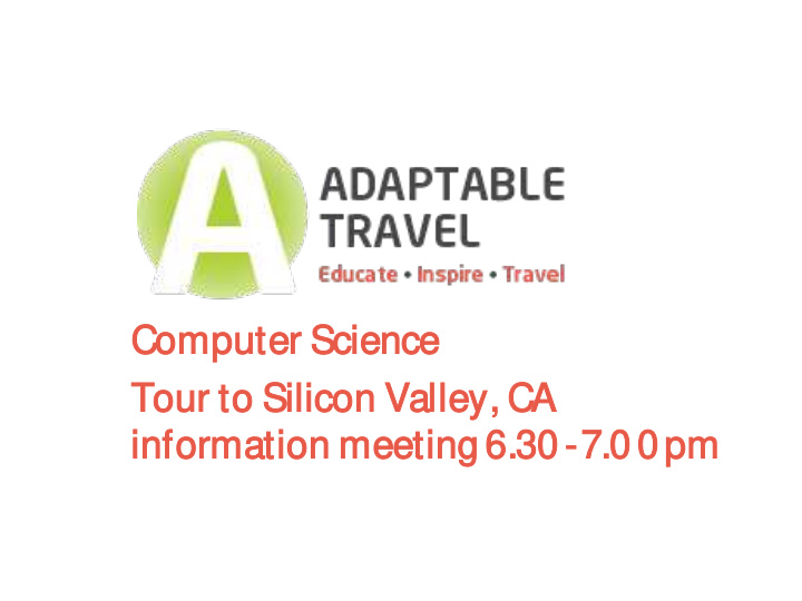 computer s science tou our t to s silicon on v valley ca