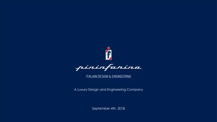 italian design engineering