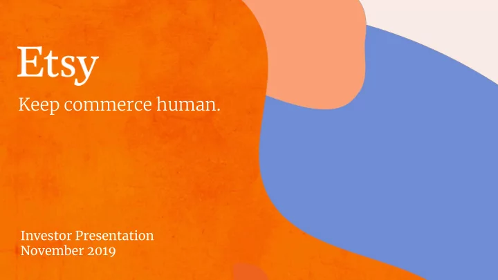 keep commerce human