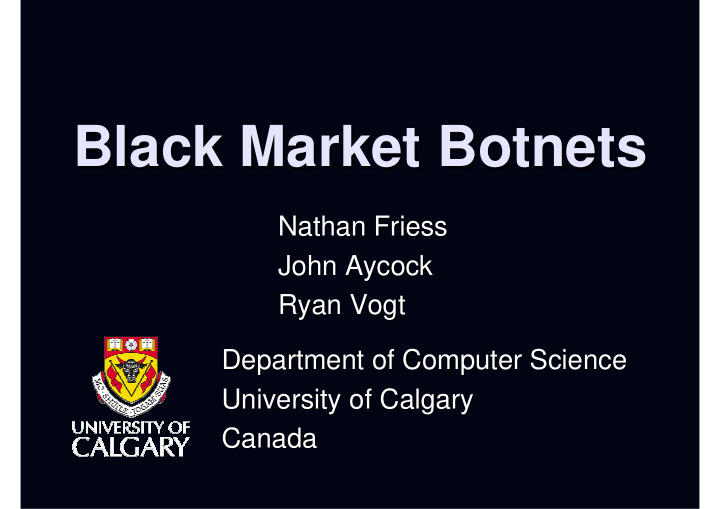 black market botnets black market botnets