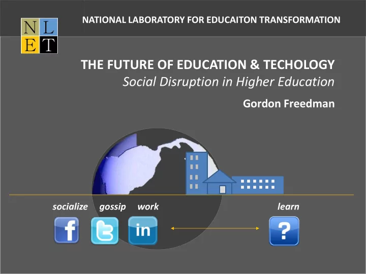 the future of education techology social disruption in