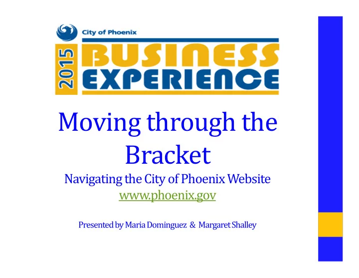 moving through the bracket