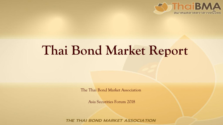 thai bond market report