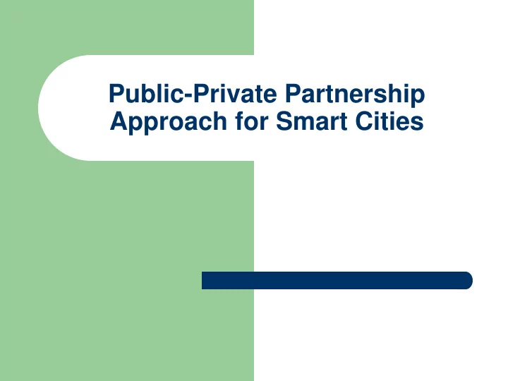 public private partnership