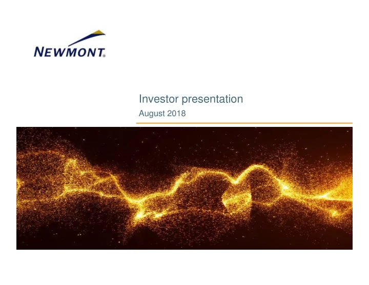 investor presentation