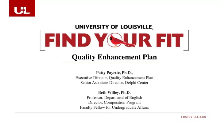 quality enhancement plan