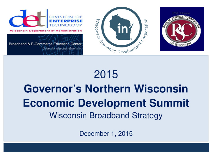 2015 governor s northern wisconsin economic development