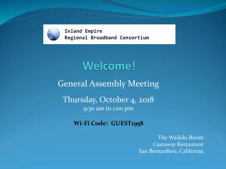general assembly meeting