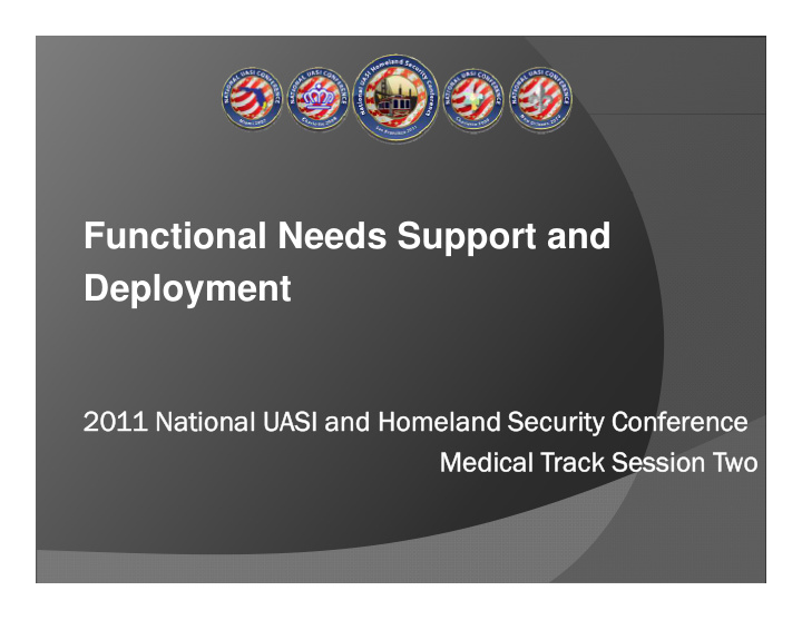 functional needs support and deployment