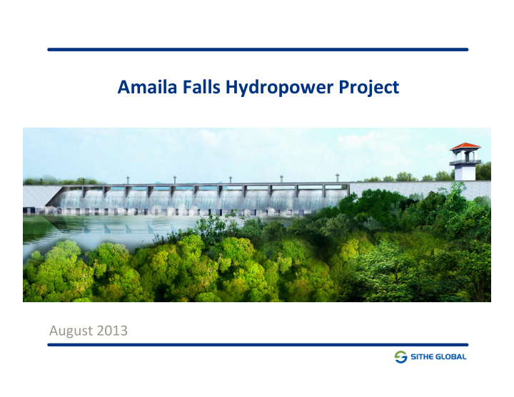amaila falls hydropower project