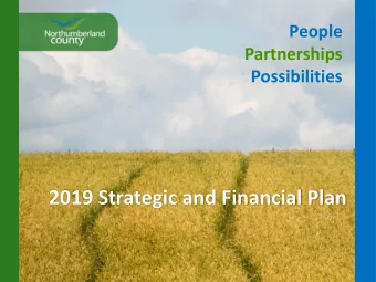 2019 Strategic and Financial Plan  1  Presentation Outline  2018 Accomplishments  2019