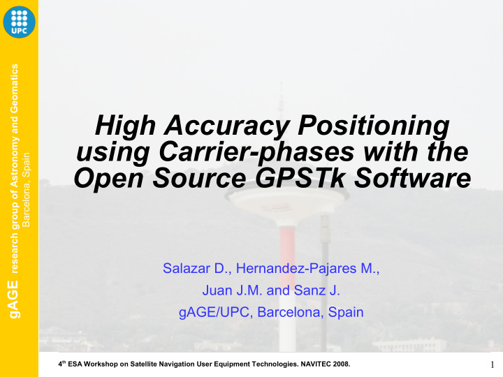 high accuracy positioning using carrier phases with the