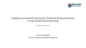 Adaptive Incremental Learning for Statistical Relational Models  Using Gradient-Based Boosting